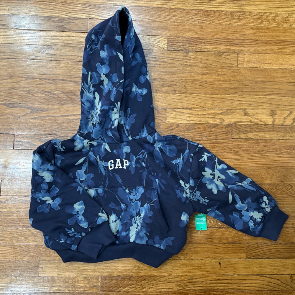 GAP Kids Floral Navy Hoodie